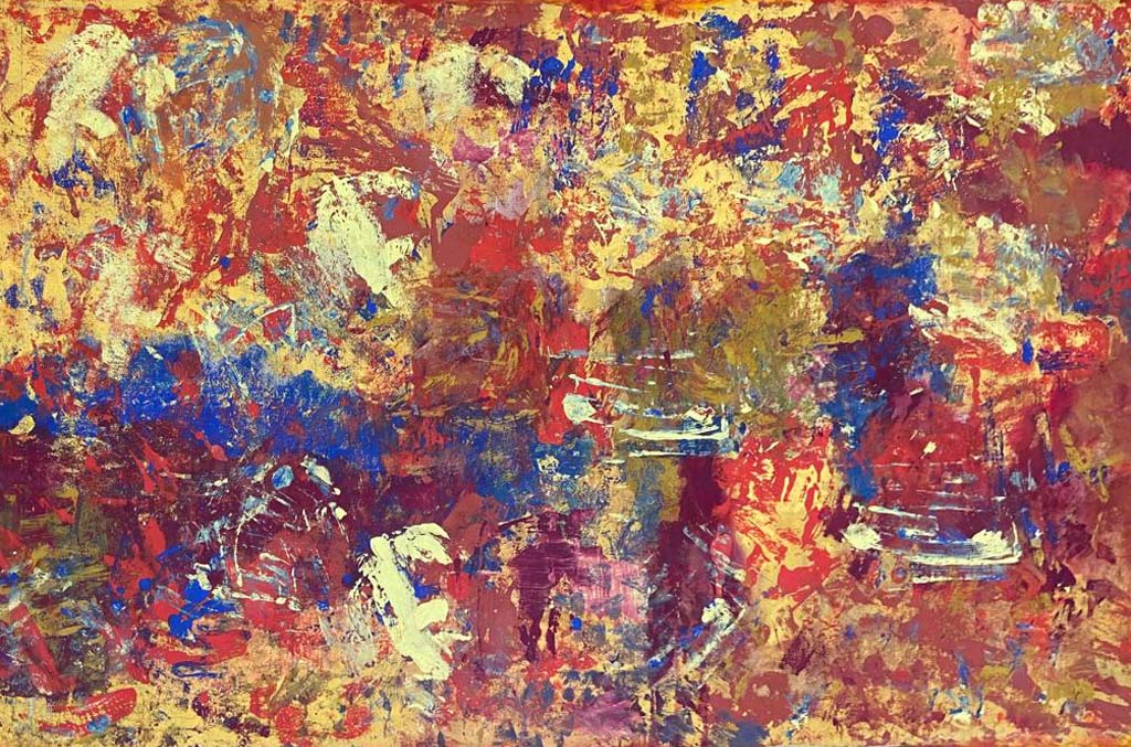 Jasmines Blowing In The Wind, abstract painting by Winston Branch, 1994