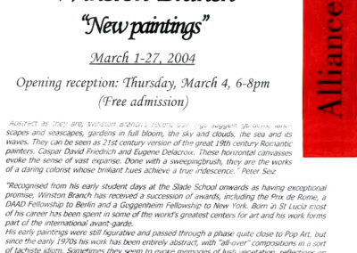 Exhibition at Alliance Francais, San Francisco, CA, 2004