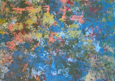 Dancing In The Silent Blue, abstract painting by Winston Branch, 1982